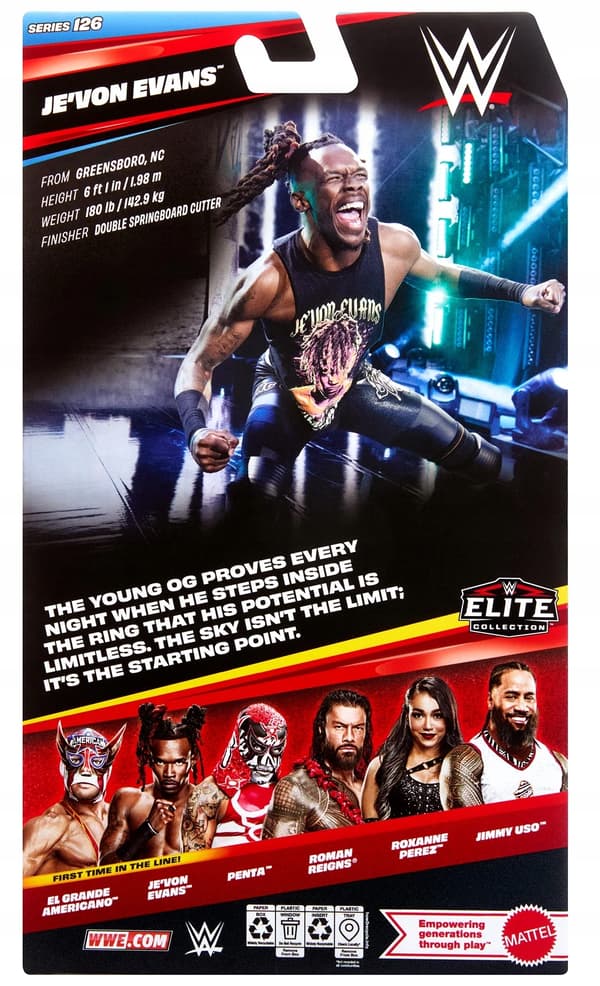 Je'Von Evans WWE Elite Collection Series #126 figurine