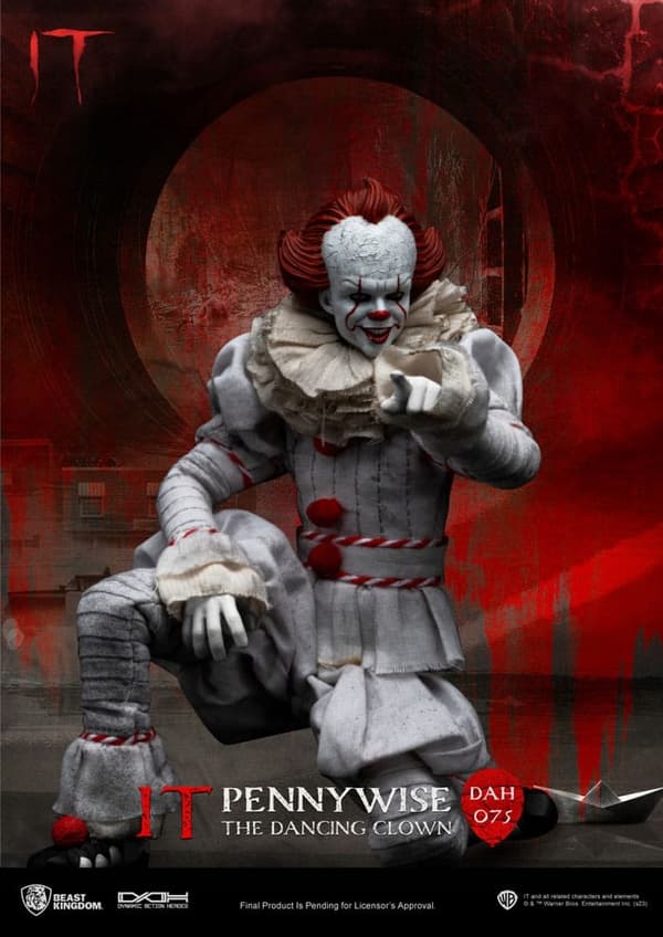 Pennywise from Stephen King’s *It* – Dynamic 8ction Heroes 1/9 Scale Figure, 21 cm