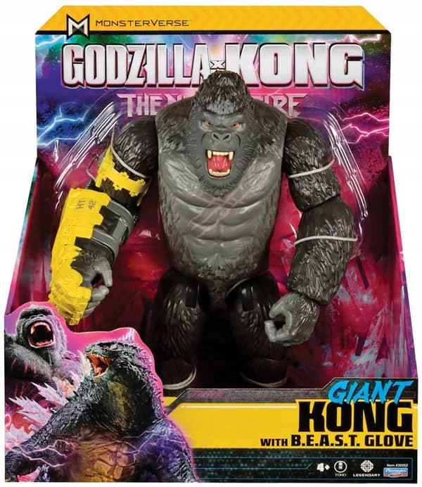 LARGE GODZILLA vs. KONG WITH BEAST GLOVE action figure, 28 cm
