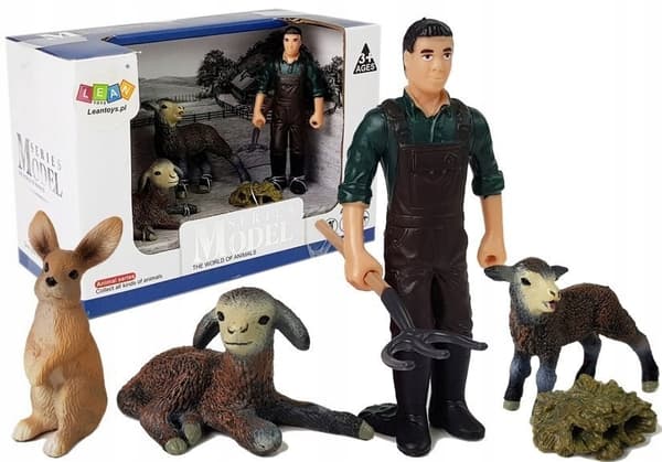 Farm, Pets and Farmer Figure Set