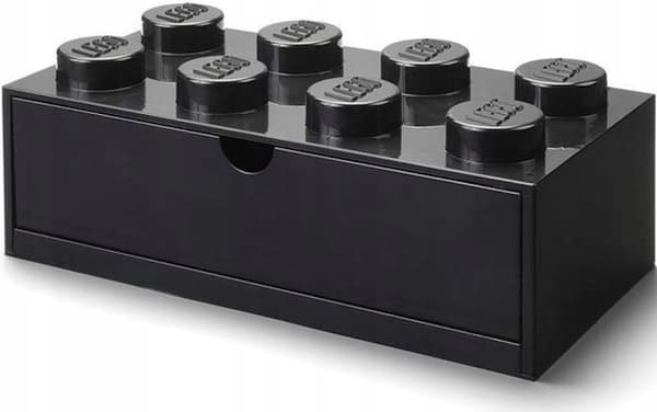 LEGO 8-Drawer Black Desk Brick Storage Box