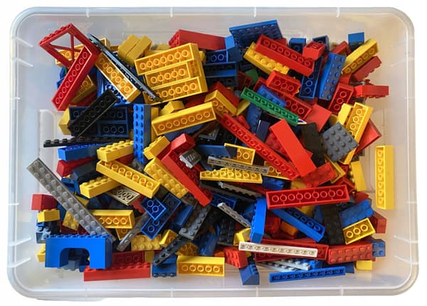 LEGO bricks, 1 kg by weight – Mixed Assortment: Original, second-hand LEGO bricks