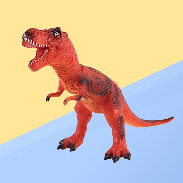 LIFELIKE RED DINOSAUR TOY WITH SOUND EFFECTS