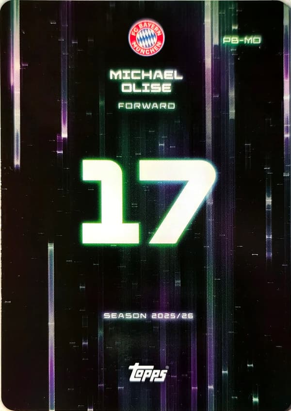 MICHAEL OLISE Attax Extra 2025–26 3D Bayern Munich card