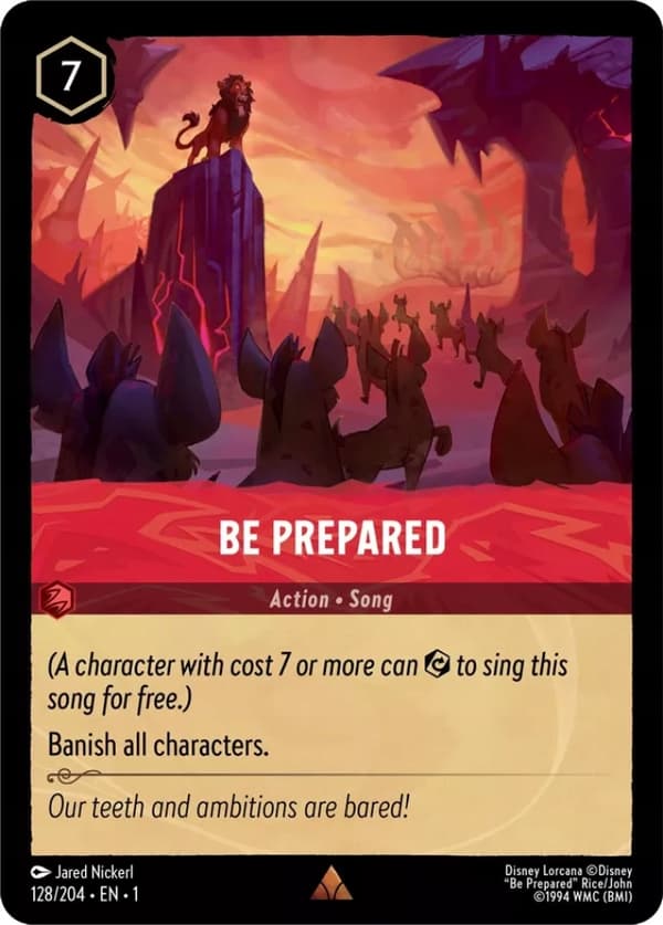 DISNEY LORCANA Be Prepared 1TFC #128 FOIL