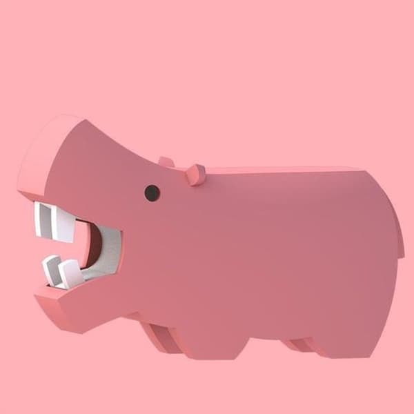 MAGNETIC FOLDABLE HIPPO PUZZLE BY HALF TOYS