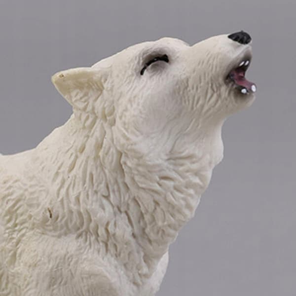 Realistic figurines: Wolves – BPA-free – Preschool Forest Scream – White Wolf