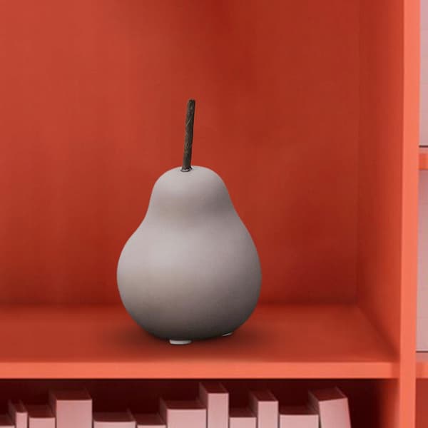 Ceramic pear figurines, fruit decoration, ‘Lavender’ ceramic pear, 6.5cm x 11cm