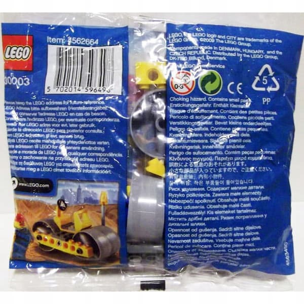 LEGO 30003 City – Construction Worker minifigure, polybag, MISB, 2009