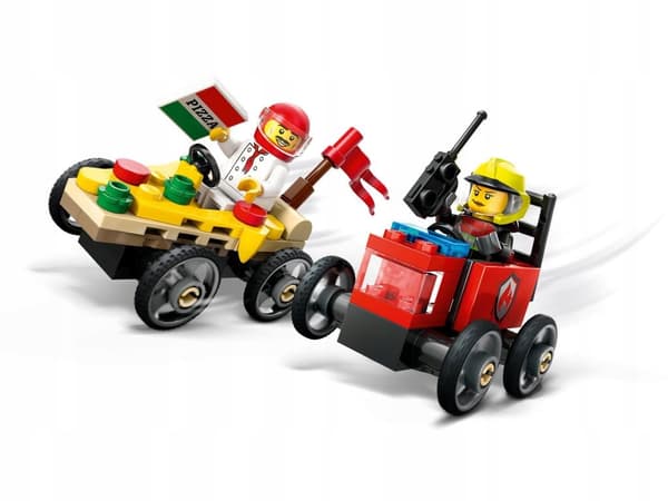 LEGO 60458 City Racing Set: Pizza vs Fire Engine