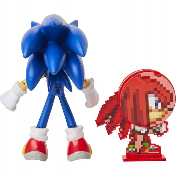 SONIC THE HEDGEHOG FLEXIBLE JAKKS PACIFIC SONIC FIGURE WITH KNUCKLES DISC
