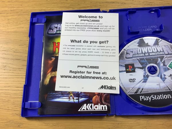 SHOWDOWN LEGENDS OF WRESTLING – db+ disc, complete PS2 set