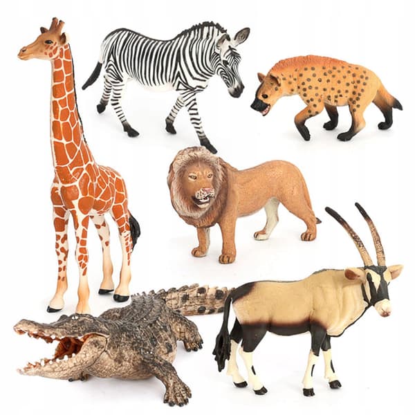 Animals – Educational Model: African Antelope, Zebra – Realistic Hyena Ornaments
