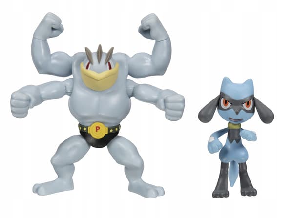 POKEMON Action Figure Battle Set (2-pack): MACHAMP and RIOLU