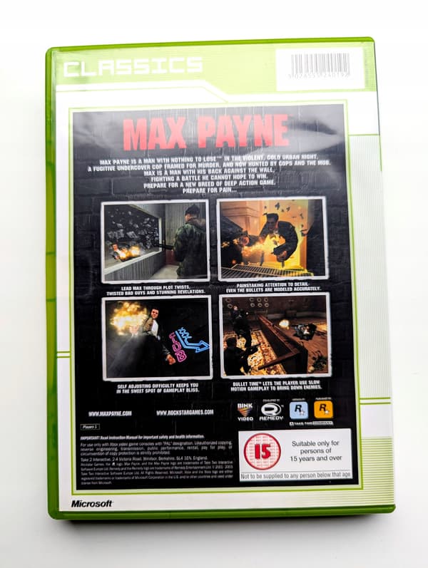 *** MAX PAYNE XBOX CLASSIC *** 3AAA