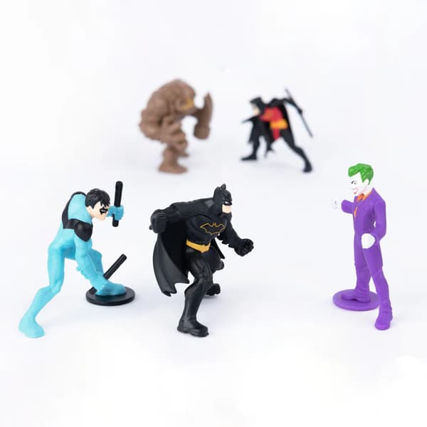 DC BATMAN FIGURES 5-PACK: BATMAN, ROBIN, NIGHTWING VS THE JOKER AND CLAYFACE