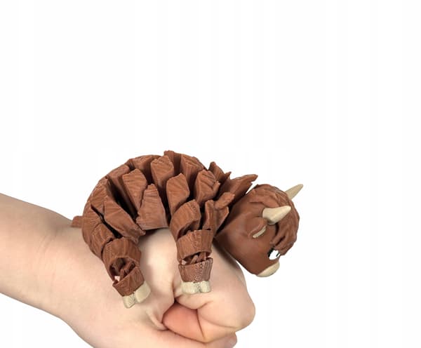 Cute segmented Fudge, 3D Mountain Cow – a charming, movable figurine