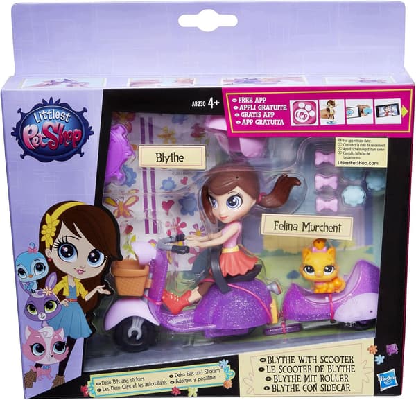 LITTLEST PET SHOP LPS Blythe Scooter Set + Kitten Figure