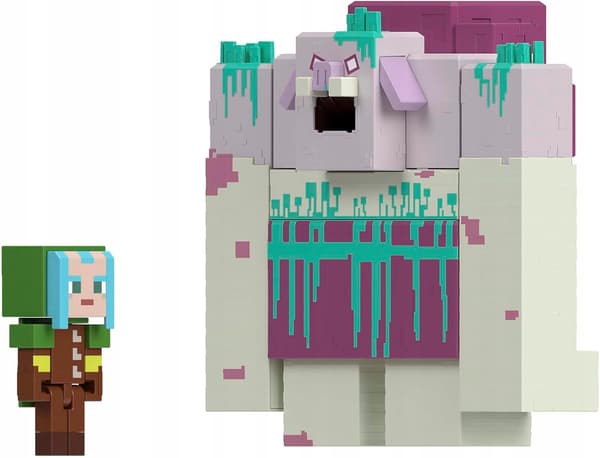 MINECRAFT LARGE LEGENDS SET: Slime Devastator and Guardian – 2x figures HNC08