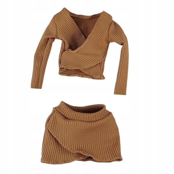 1:6 Scale Basic Crop Top Costume – Female Figure, Brown