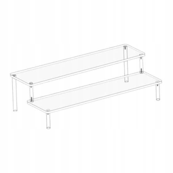Acrylic Display Shelf – Riser Doll Clay Figurine Display – 2-Tier Wedding Tray