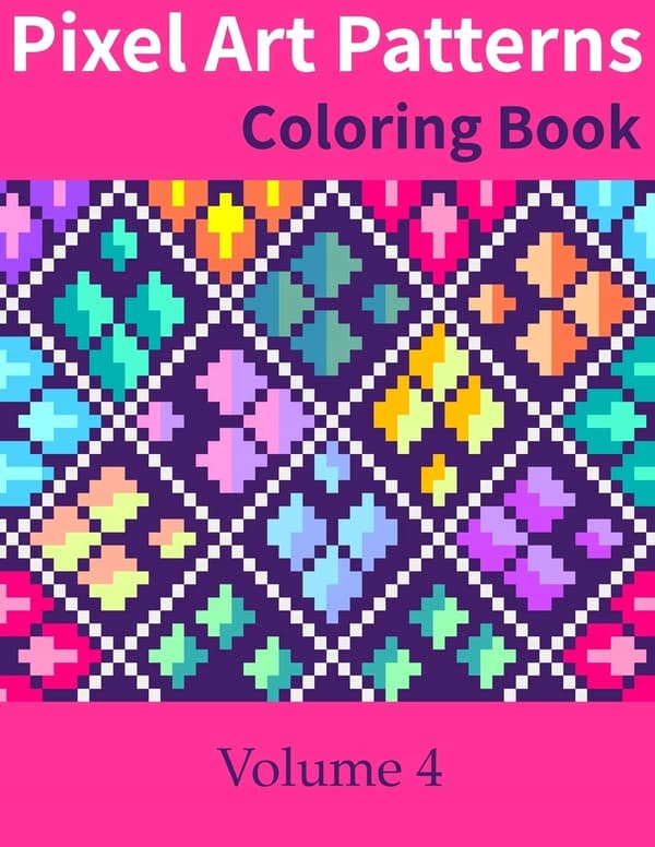 Pixel Art Patterns Colouring Book 4