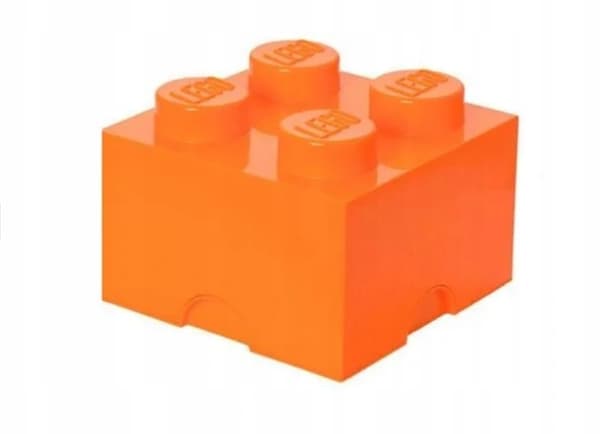 LEGO BRICK STORAGE BOX, ORANGE, 25 cm, 40031760