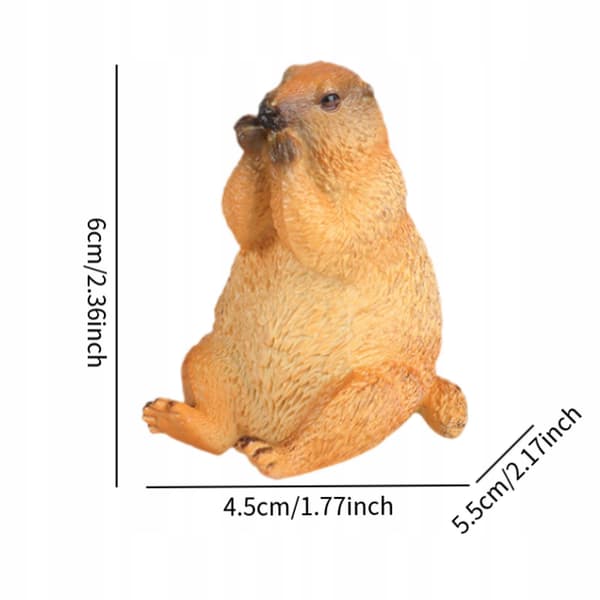 Marmot figurine Decorative play set Desk ornament Early learning seat