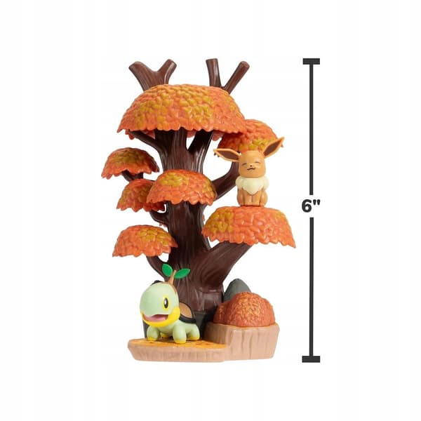 Pokémon Select AUTUMN FOREST Tree + 2 TURTWIG and EEVEE Figures PKW3683