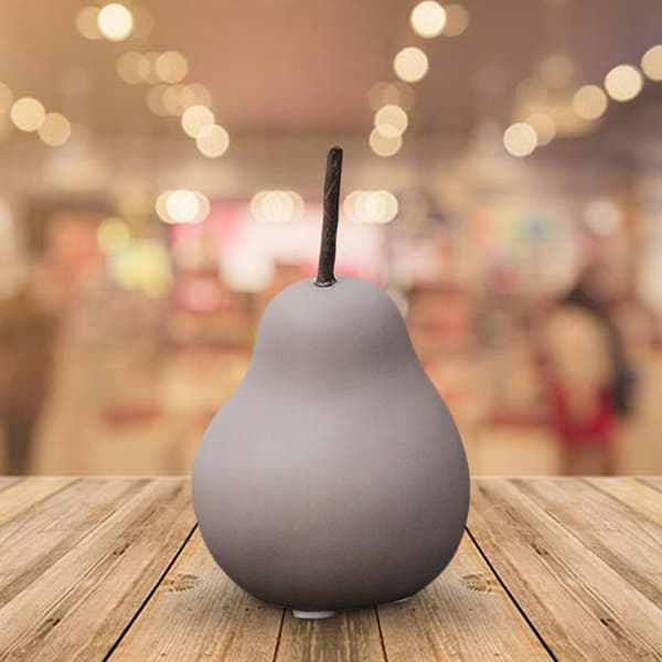 Ceramic pear figurines, fruit decoration, ‘Lavender’ ceramic pear, 6.5cm x 11cm