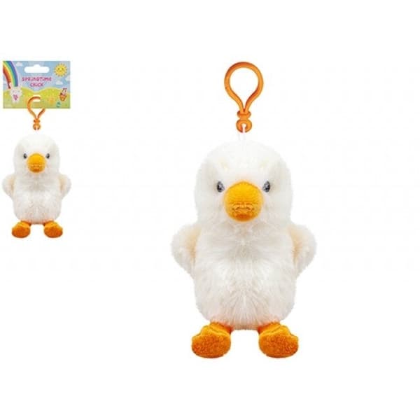Soft toy in the shape of a chick with a hanging loop, 10 cm