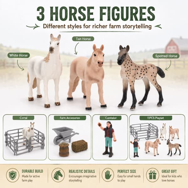 FARM FIGURINE SET. ACCESSORIES