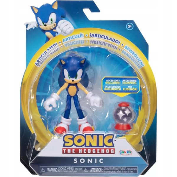 SONIC THE HEDGEHOG JAKKS PACIFIC SONIC FIGURE + INVINCIBLE ITEM BOX