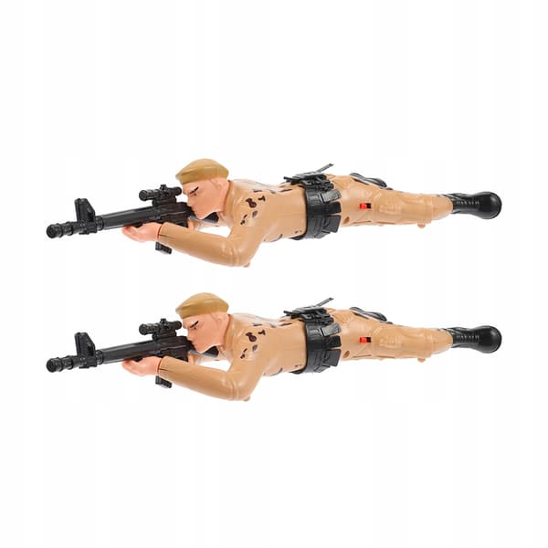 2 PLASTIC CRAWLING ARMY SOLDIERS FOR BOYS