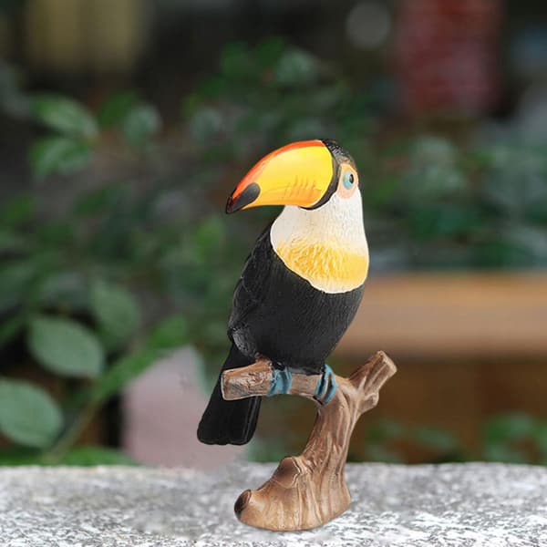 Simulation: Craft Bird Collection – PVC Artificial Birds Perched on a Branch