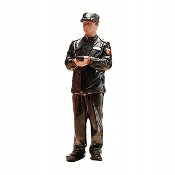 1/64 Scale Security Guard Figure – Mini People for a DIY Doll’s House Project