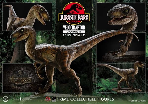 Velociraptor Open Mouth Statue, 1/10 scale, 19 cm – Jurassic Park