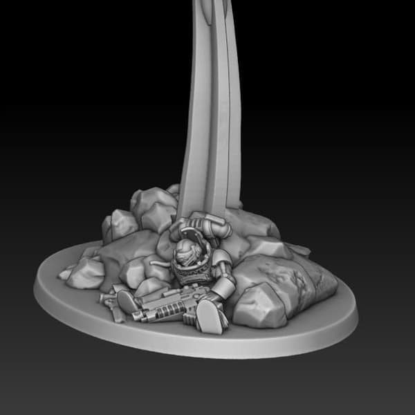 Silver Wardens Corvus Tempest – a proxy model for board games/D&D/GURPS