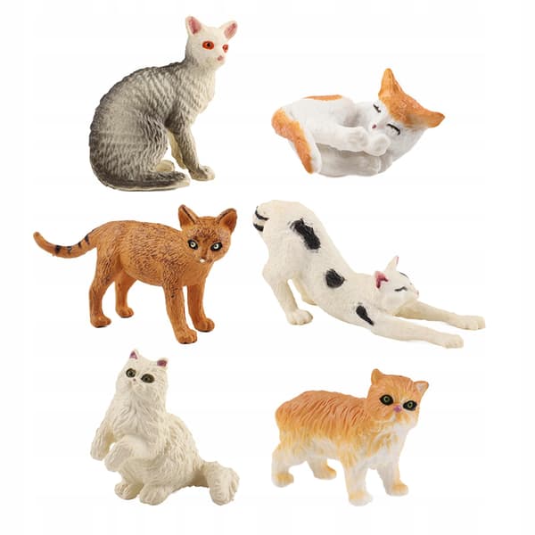 Simulation Cat toy Desktop decoration Portable collectables Lifelike Style B