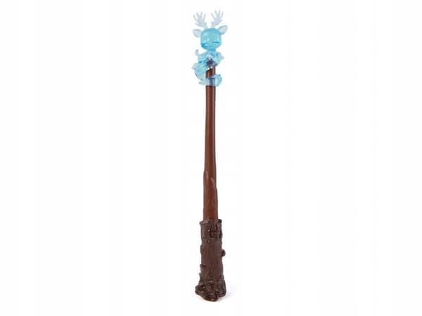 HARRY POTTER PATRONUS MAGIC WAND WITH BUTTON – GLOW-IN-THE-DARK FAWN, 20 CM