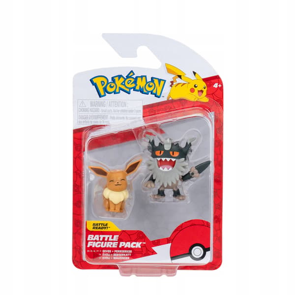 Pokémon Set of 2 EEVEE PERRSERKER Battle Figures