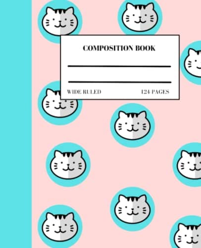 Kawaii Cat Composition Notebook: Cat Composition Notebook, size 7.25 x 9 inc