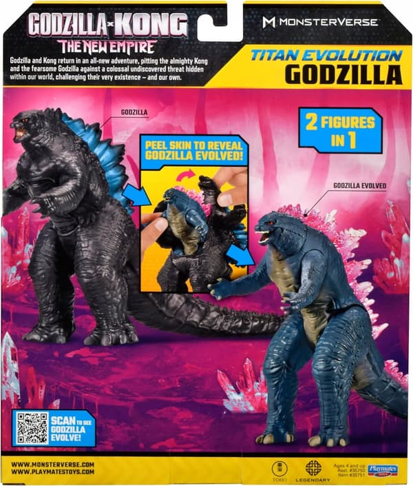 PLAYMATES TOYS Godzilla vs. Kong Titan Evolution Godzilla Figure, 18 cm