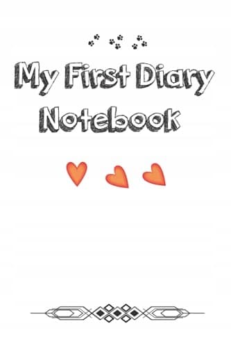 My First Diary Notebook: 6"x9" blank lined notebook. Matt softcover