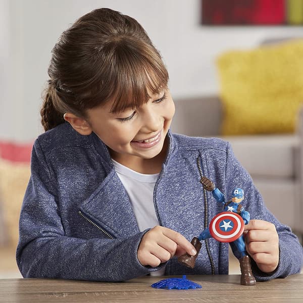 MARVEL AVENGERS BEND FLEX CAPTAIN AMERICA FIGURINE