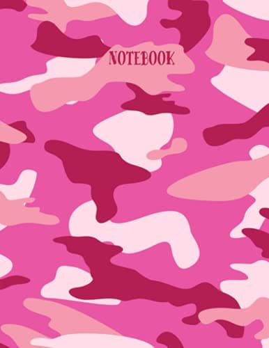 Notebook: Lined Notebook Journal – Pink camouflage – College-ruled, 120 pages