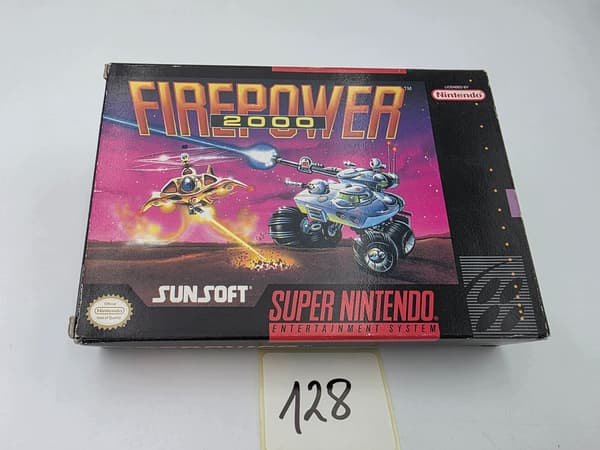 NINTENDO SNES FIREPOWER 2000 NTSC VERSION ORIGINAL CARDBOARD BOX