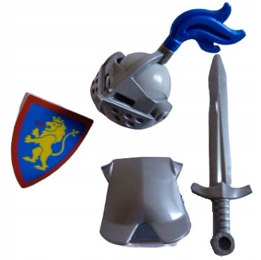Lego castle helmet, sword, armour, shield, 1 piece, N