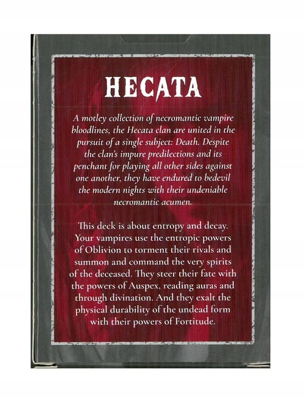 Vtes 5th Ed. Hecata – Pre-built Deck (Black Chantry)