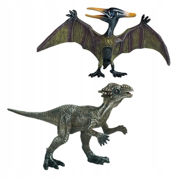2 realistic dinosaur figurines Animal figurines Play set Ancient style E